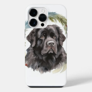 Newfoundland Christmas Wreath Festive Pup  iPhone 14 Pro Max Case