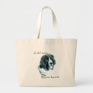 Newfoundland Cold Nose Warm Heart Large Tote Bag