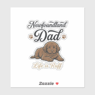 Newfoundland Dad Life Is Ruff Vintage Dog Shirt