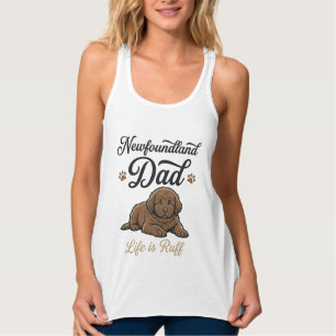 Newfoundland Dad Life Is Ruff Vintage Dog Shirt