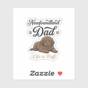 Newfoundland Dad Life Is Ruff Vintage Dog Shirt