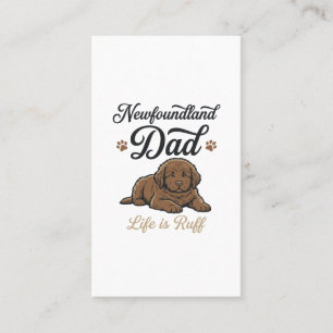 Newfoundland Dad Life Is Ruff Vintage Dog Shirt Business Card