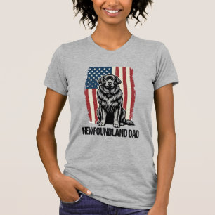 Newfoundland Dad Patriotic Dog Vintage T-Shirt