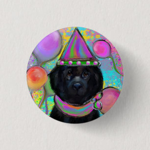 Newfoundland Dog        3 Cm Round Badge