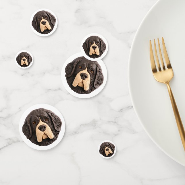 Newfoundland Dog 3D Inspired Confetti (Group)
