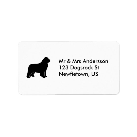 Newfoundland dog address label