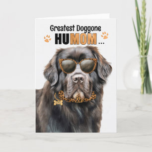 Newfoundland Dog Best HuMOM Ever Mother's Day Holiday Card
