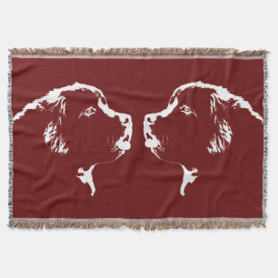 Newfoundland Dog Blanket Puppy Dog Throw Blanket