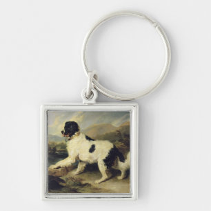Newfoundland Dog Called Lion, 1824 (oil on canvas) Key Ring