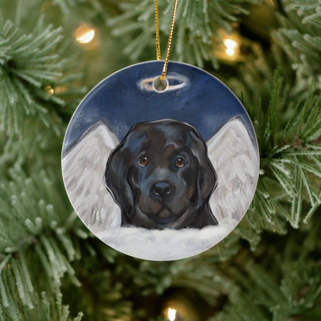 Newfoundland Dog Ceramic Tree Decoration (Tree)
