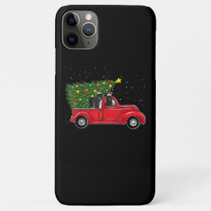 Newfoundland dog christmas on red car truck gift Case-Mate iPhone case