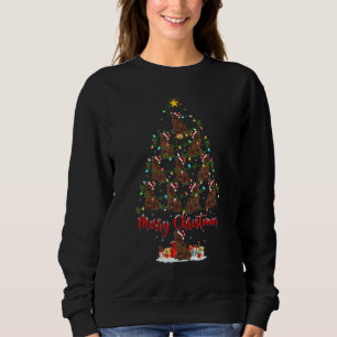 Newfoundland Dog Christmas Tree Lights Newfoundlan Sweatshirt