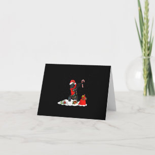 Newfoundland Dog Dabbing Funny Christmas Card