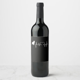 Newfoundland Dog Design Gift   Dog Owner Gift Wine Label
