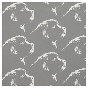 Newfoundland Dog Fabric Fabric Puppy Dog Pattern