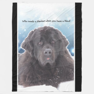 Newfoundland Dog Fleece Blanket