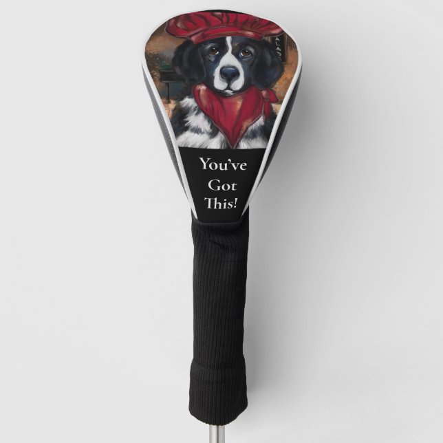 Newfoundland Dog         Golf Head Cover (Front)