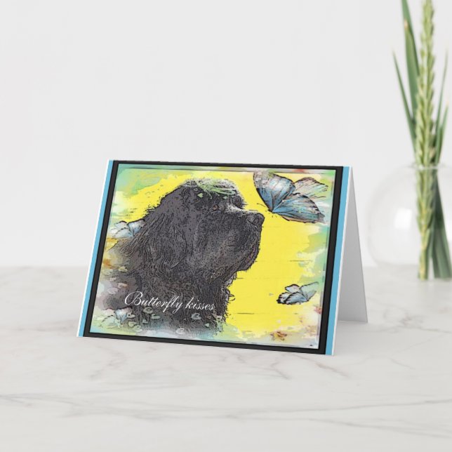 Newfoundland Dog Greeting Card (Front)