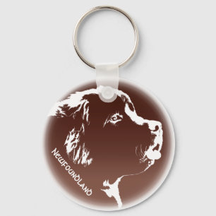 Newfoundland Dog Keychain Custom Pup Dog Keychain