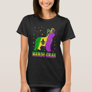 Newfoundland Dog Mardi Gras Carnival Jester Beads T-Shirt