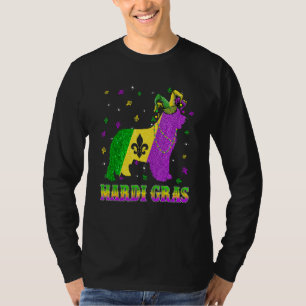 Newfoundland Dog Mardi Gras Carnival Jester Beads T-Shirt