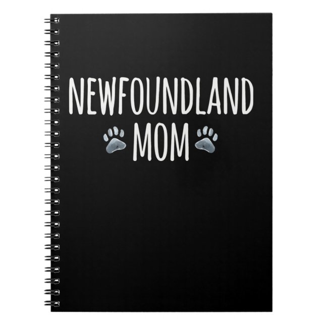 Newfoundland dog mum | dog lover paws gift notebook (Front)