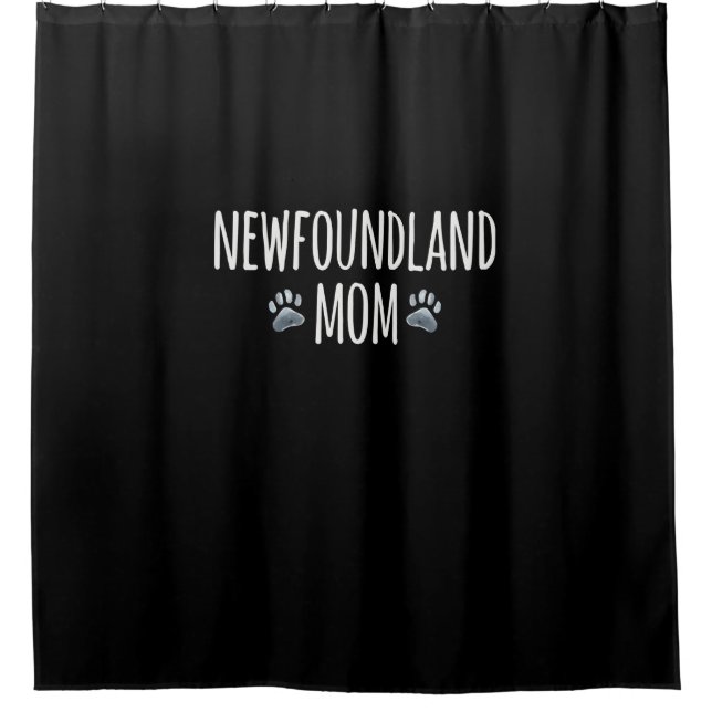 Newfoundland dog mum | Dog paws design Shower Curtain (Front)