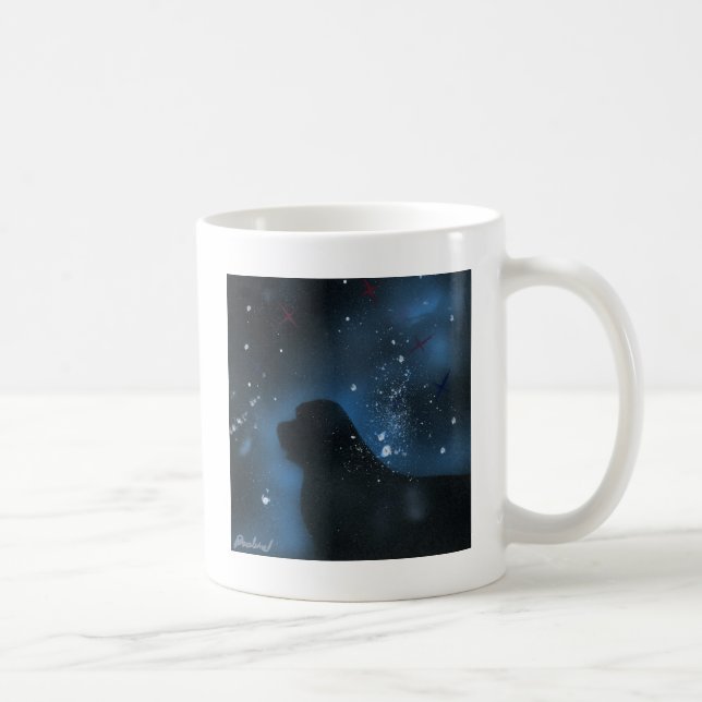 Newfoundland dog painting coffee mug (Right)