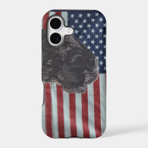 Newfoundland Dog Patriotic  phone case