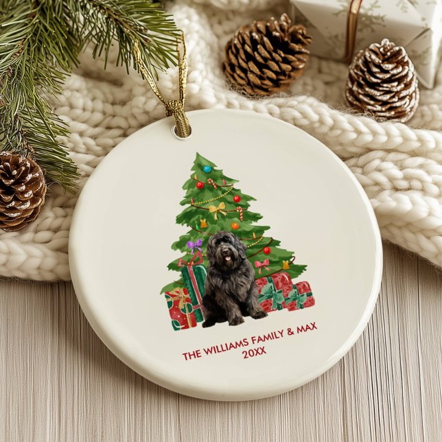 Newfoundland Dog Personalised Christmas Ceramic Tree Decoration (Creator Uploaded)