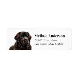 Newfoundland Dog Return Address Labels