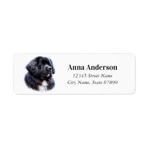 Newfoundland Dog Return Address Labels