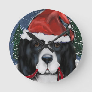 Newfoundland Dog Round Clock