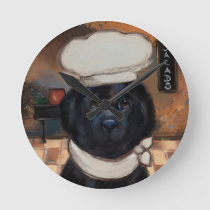 Newfoundland Dog       Round Clock
