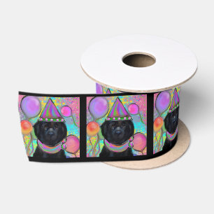 Newfoundland Dog Satin Ribbon