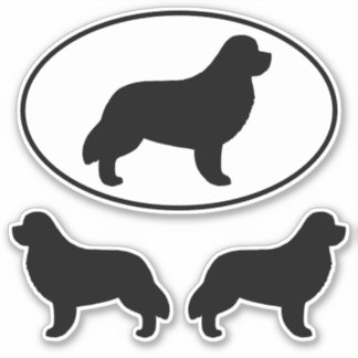 Newfoundland Dog Silhouettes Newf Vinyl Stickers