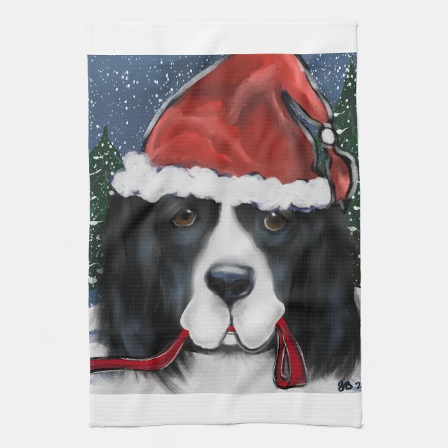Newfoundland Dog Tea Towel (Vertical)