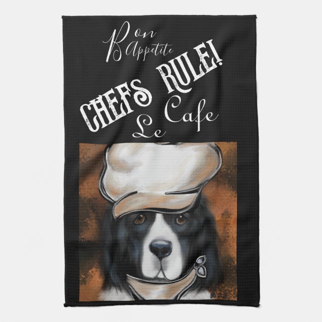 Newfoundland Dog Tea Towel (Vertical)