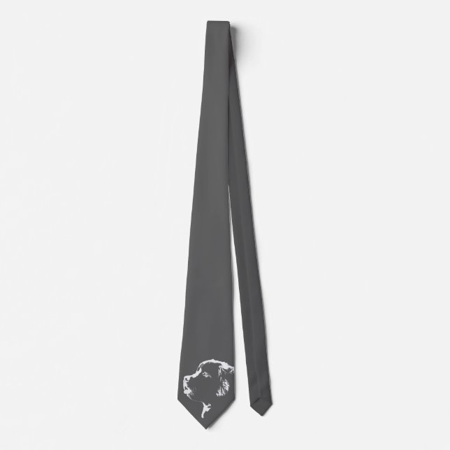 Newfoundland Dog Ties Dog Lover Neckties Custom (Front)