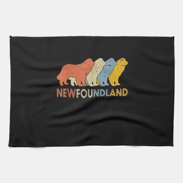 Newfoundland dog valentines day | Love day gift Tea Towel (Horizontal)