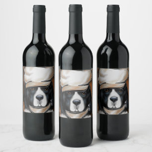 Newfoundland Dog Wine Label