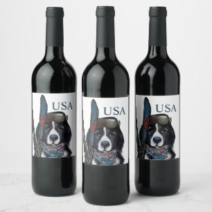 NEWFOUNDLAND DOG  WINE LABEL