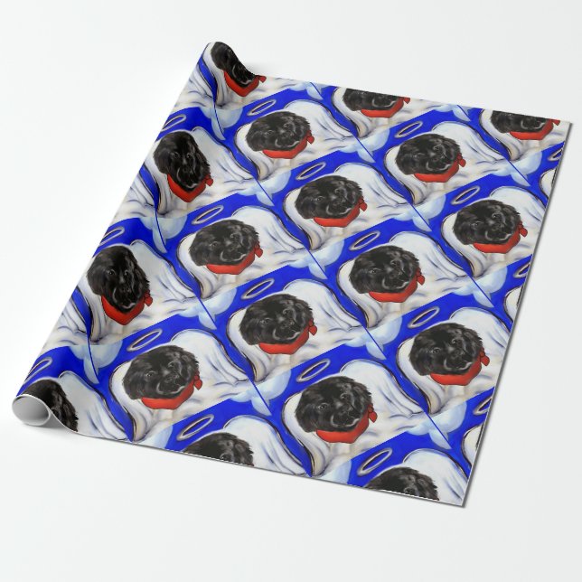 Newfoundland Dog Wrapping Paper (Unrolled)