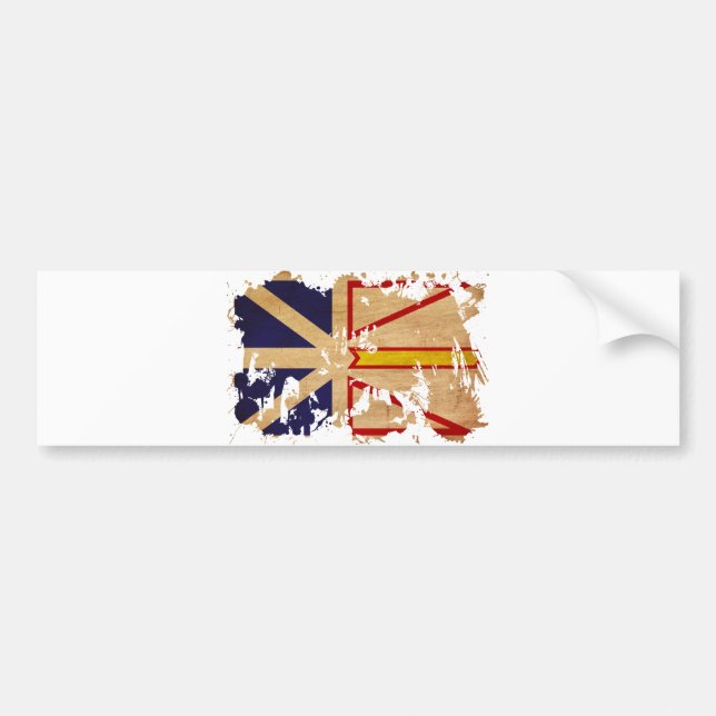 Newfoundland Flag Bumper Sticker (Front)