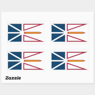 Newfoundland Flags Graphic Rectangular Sticker