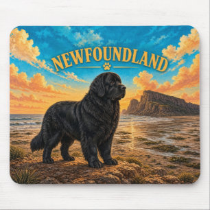 Newfoundland, Fundy Shore Vintage Watercolor Mouse Pad