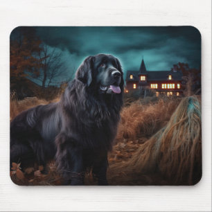 Newfoundland Halloween Scary Mouse Pad