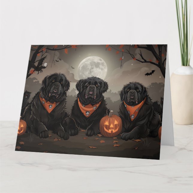 Newfoundland Halloween Spooky Card (Front)