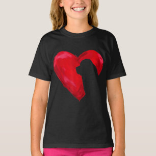 Newfoundland heart valentines day dog gift T-Shirt