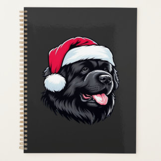 Newfoundland in a Santa Hat Classic T-Shirt Planner